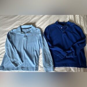 Kids size 6/7 Tommy Hilfiger long sleeve polo shirts.